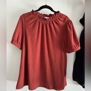 Orange blouse with detailing